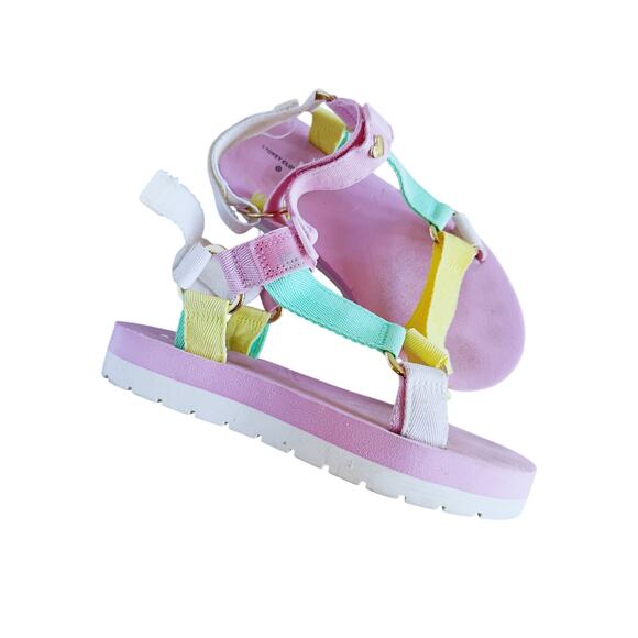 Stoney Clover Lane x Target Two Strap Sport Sandals Pastel Pink Multicolor Sz 6 - Picture 3 of 8